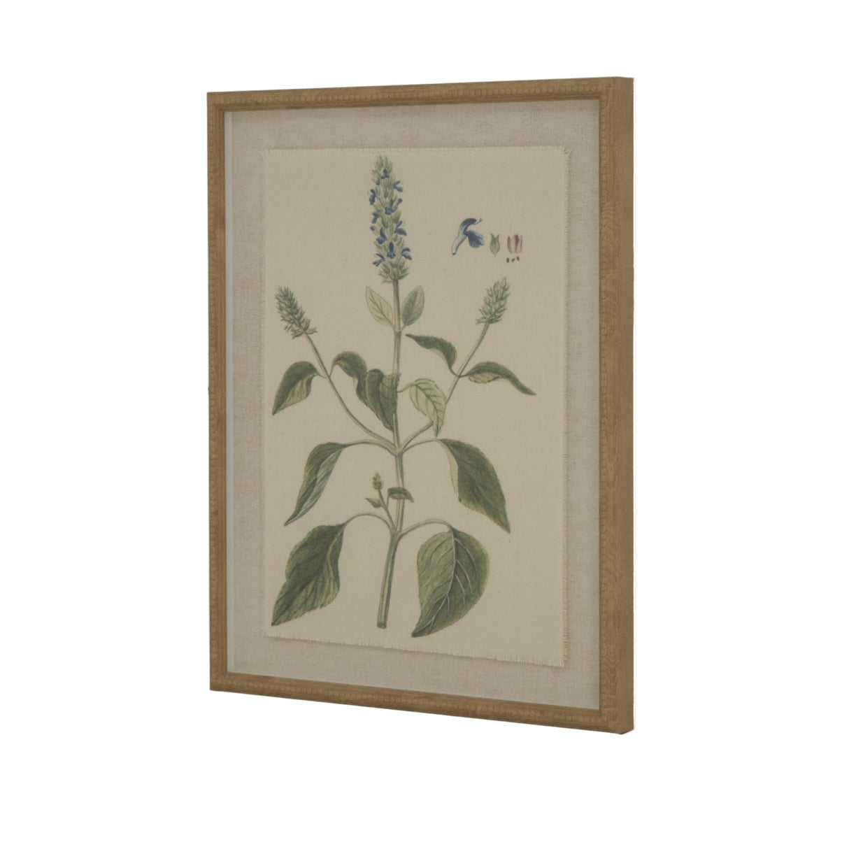 Aliénor Collection Salvia On Linen In Beaded Frame