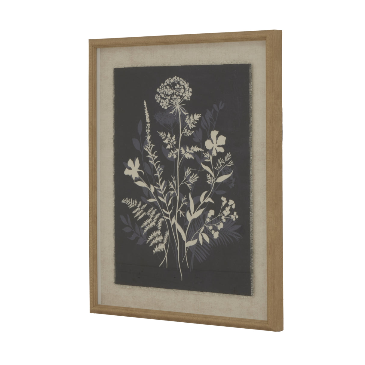 Aliénor Collection Meadow On Linen In Beaded Frame