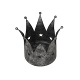 Chloe Antique Silver Crown Candle Holder