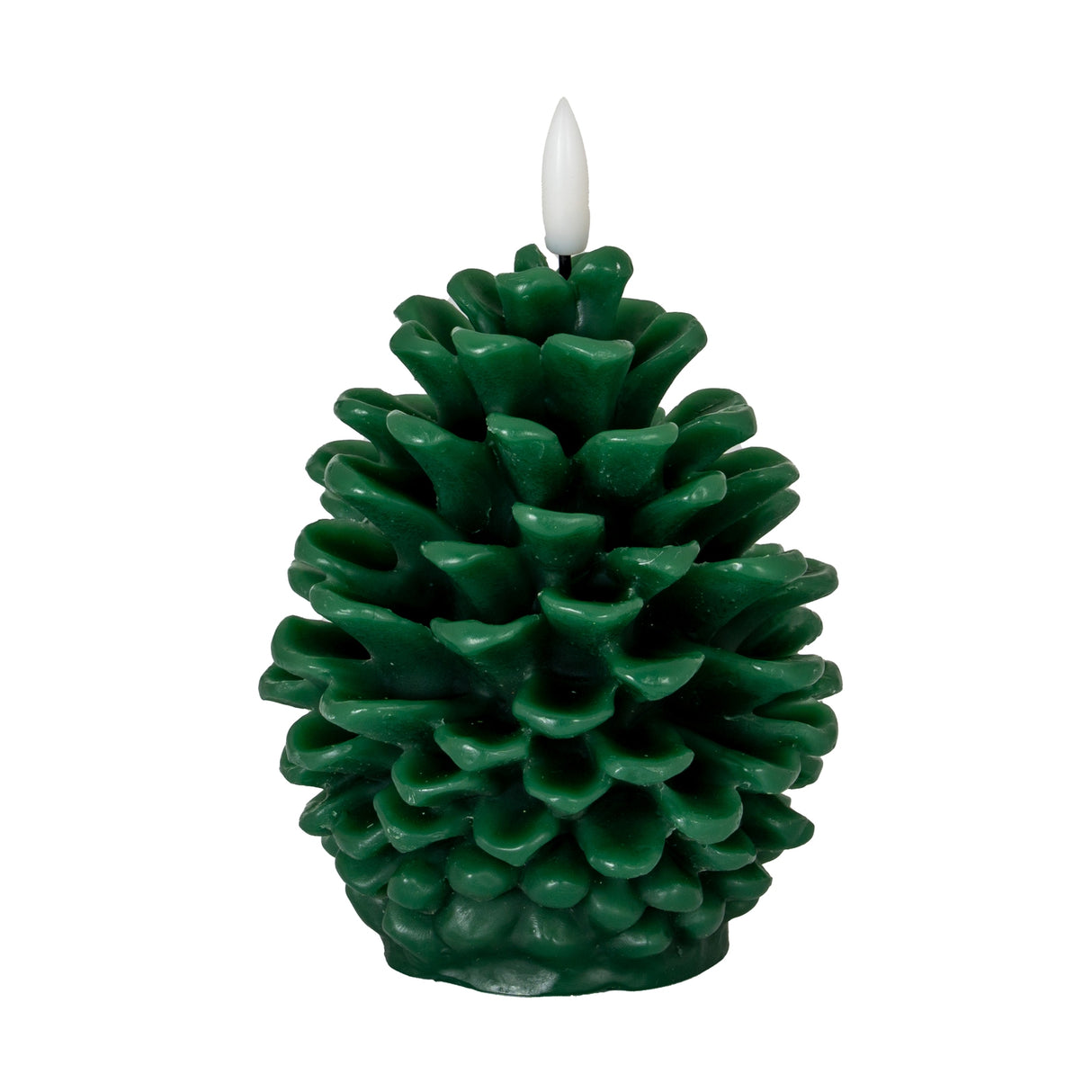 Fabienne Natural Glow Green Pinecone LED Wax Candle