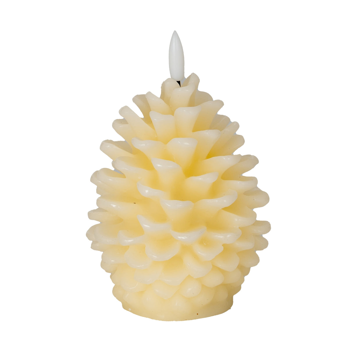 Fabienne Natural Glow Cream Pinecone LED Wax Candle