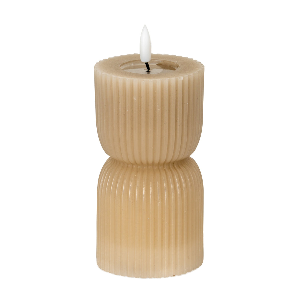 Sabella Natural Glow 2.75x6 Stone Carved LED Candle