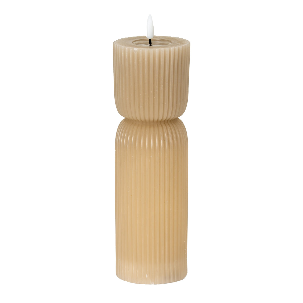 Sabella Natural Glow 2.75x10 Stone Carved LED Candle