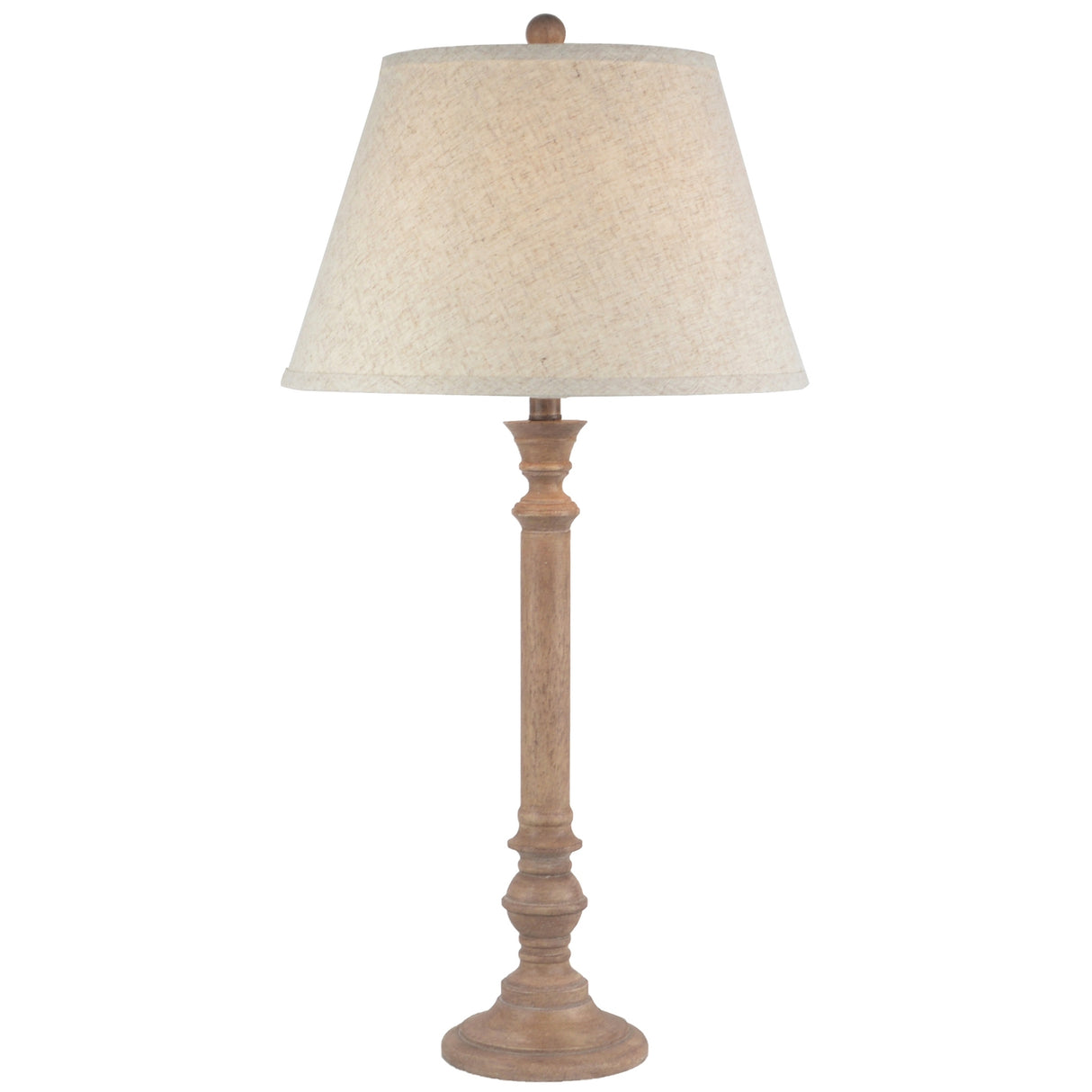 Ambre Table Lamp With Edged Linen Shade