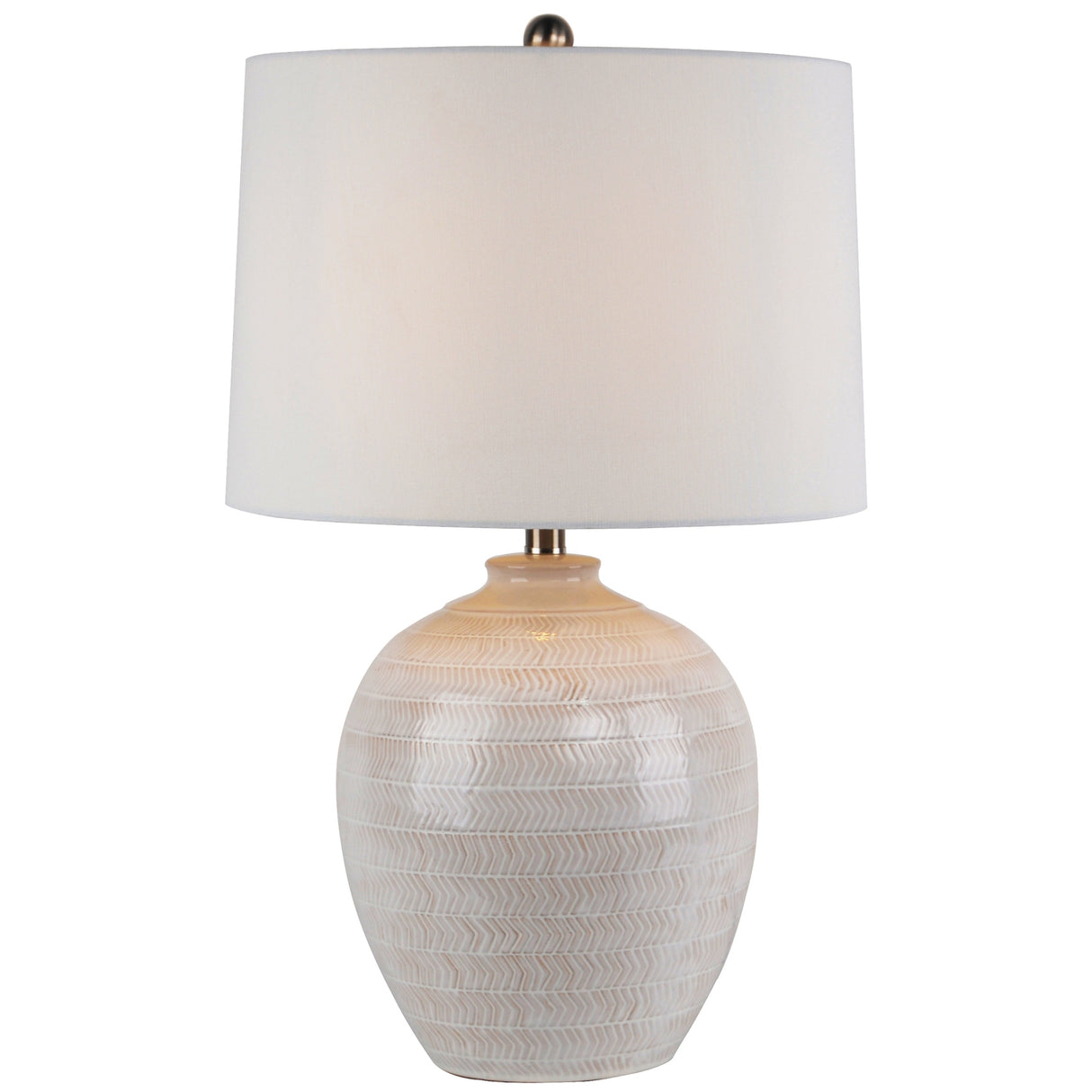 Aimee Ceramic Table Lamp With Linen Shade