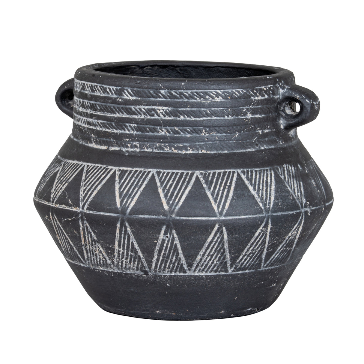 Delphine Etched Collection Pot With Handle