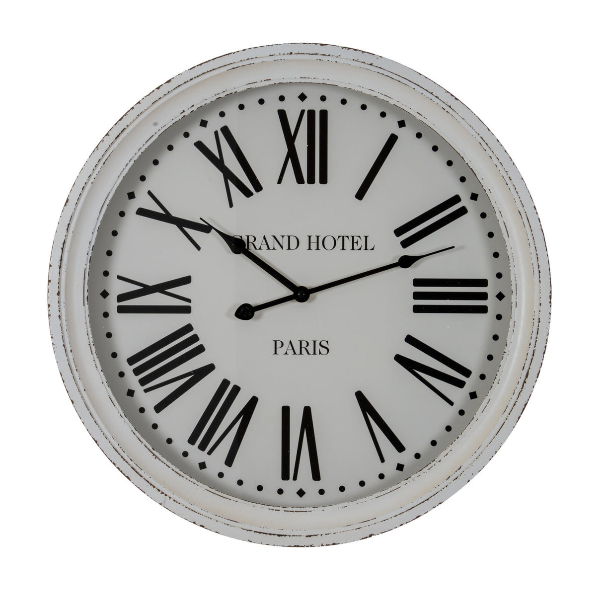 Lea White Clock With Glass