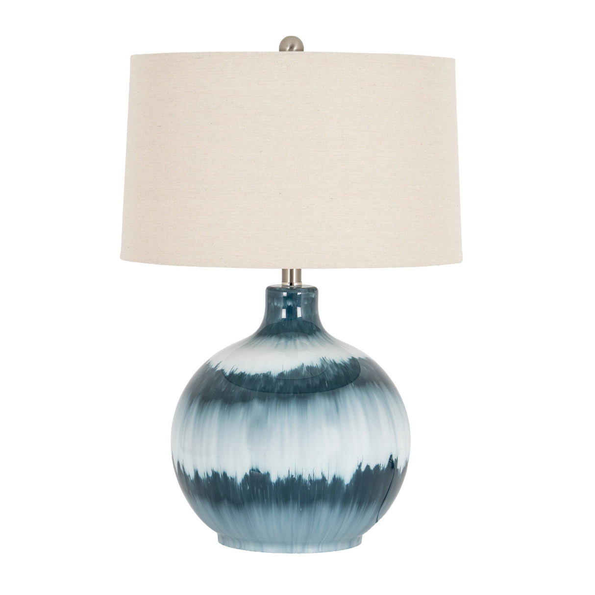 Althea Ocean Shadows Table Lamp With Linen Shade
