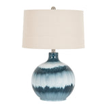 Althea Ocean Shadows Table Lamp With Linen Shade