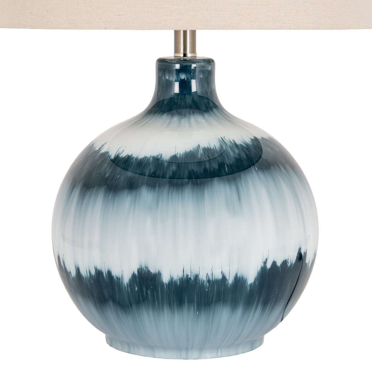 Althea Ocean Shadows Table Lamp With Linen Shade