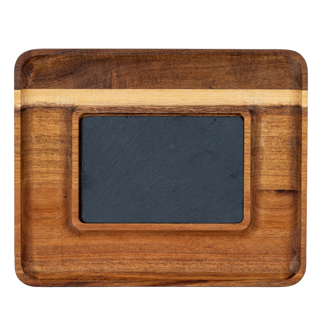 Estelle Acacia Serving Tray With Slate