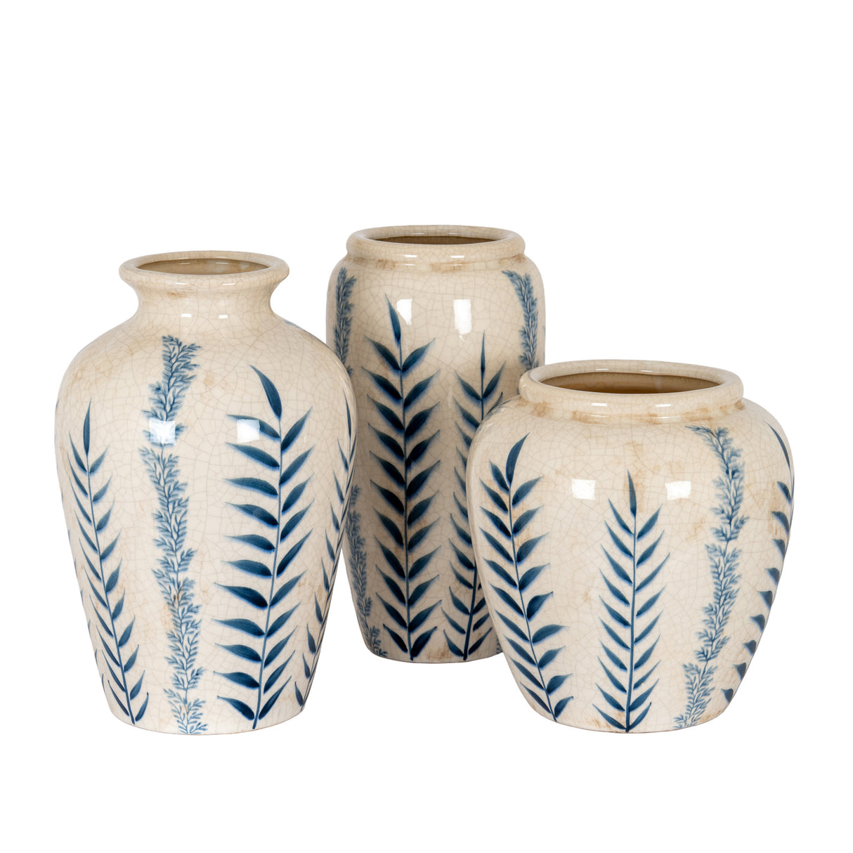 Opal Classic Blue Flora Juniper Vase