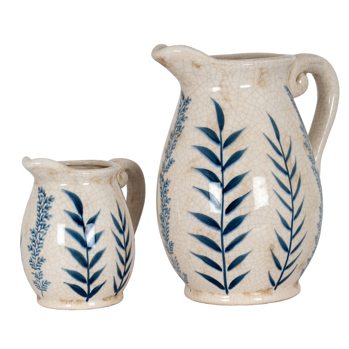 Clementine Small Blue Flora Olpe Jug Vase