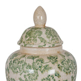 Aurelia Green Clover Ceramic Ginger Jar