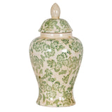 Aurelia Green Clover Ceramic Ginger Jar
