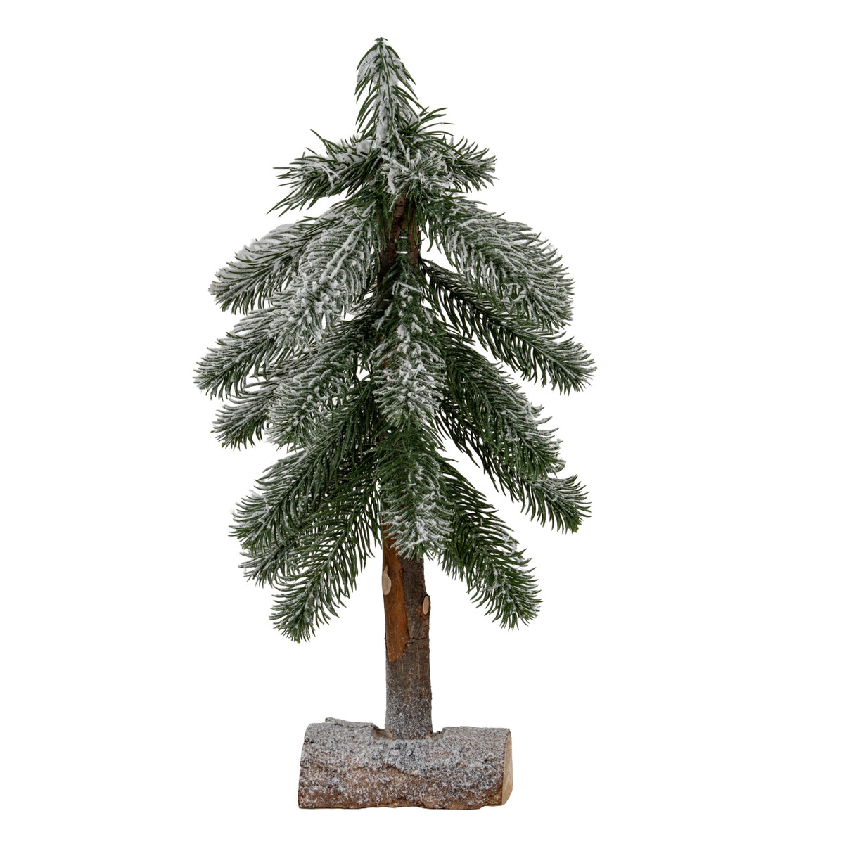 Sylvie Small Snowy Pine Tree On Wooden Stand