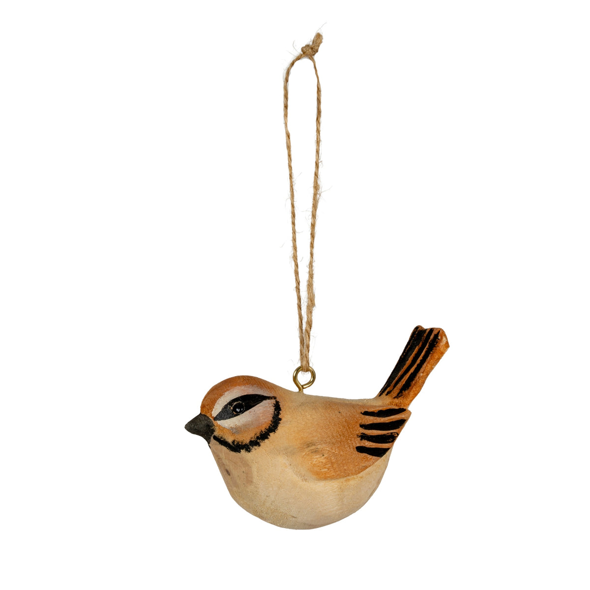 Juliette Wooden Tawny Bird Decoration
