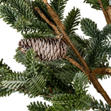 Thea Woodland Pine Teardrop Swag With Pinecones