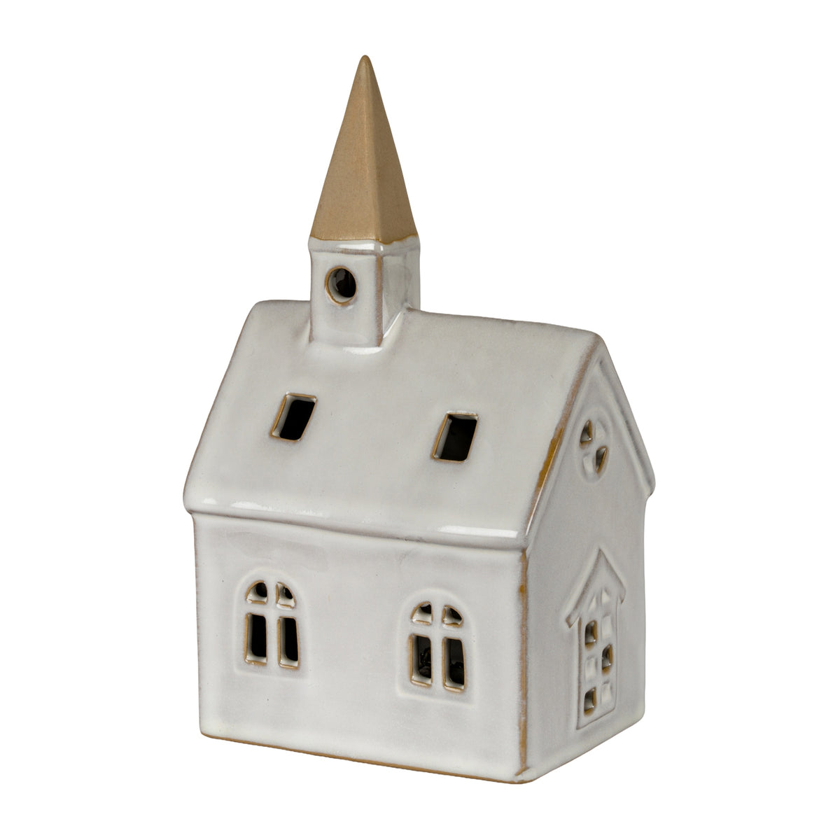 Claudine Ceramic Church With LED Light