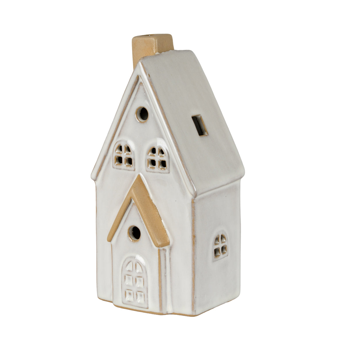 Claudine Ceramic Medium Townhouse With LED Light