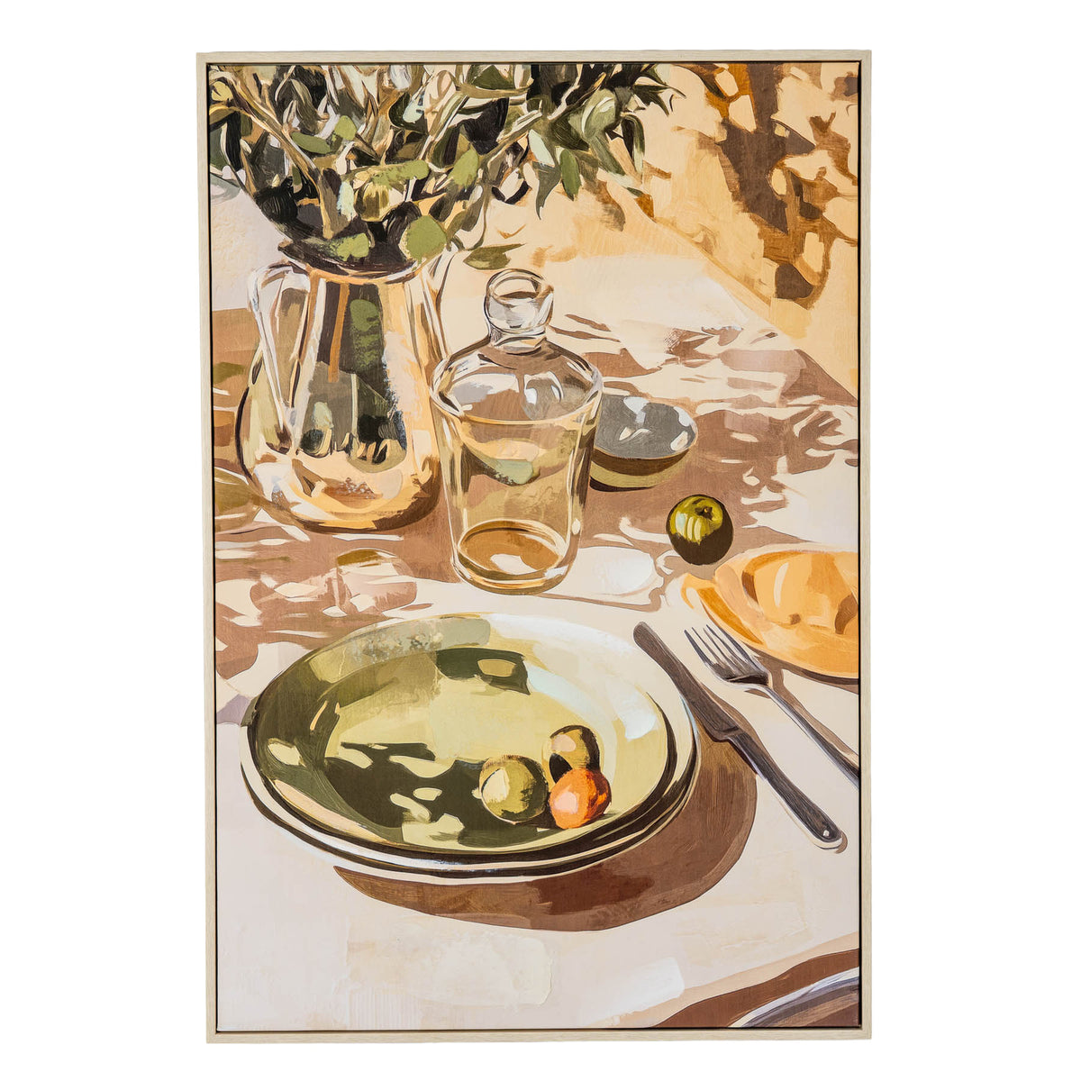 Amelie Alfresco Evening Hand Painted Canvas in Frame