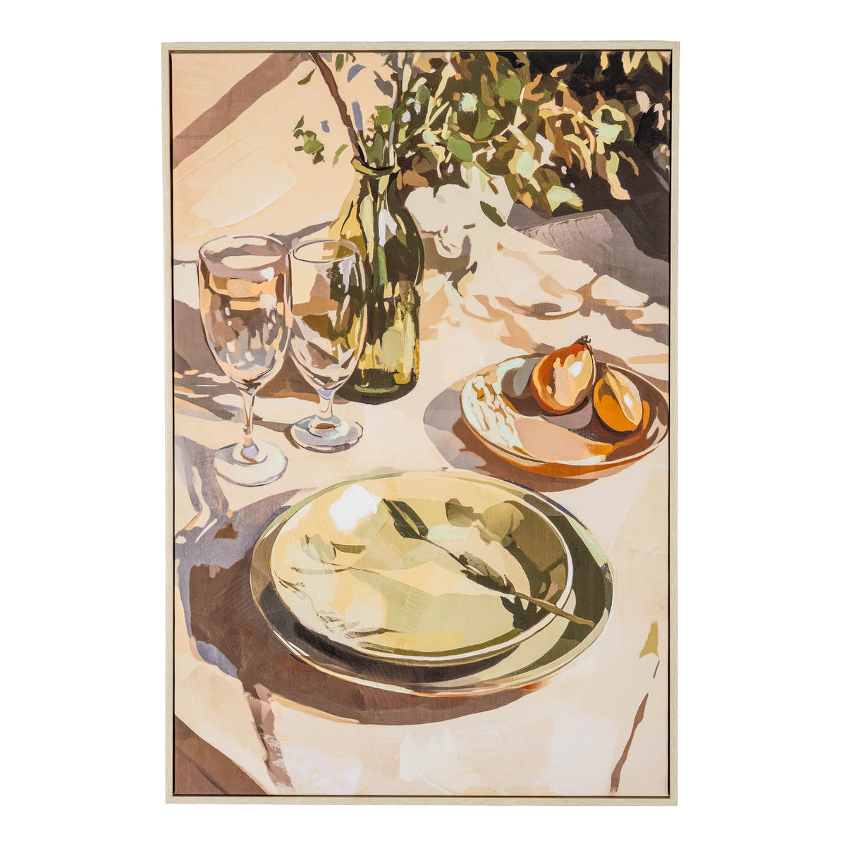 Amelie Alfresco Morning Hand Painted Canvas in Frame