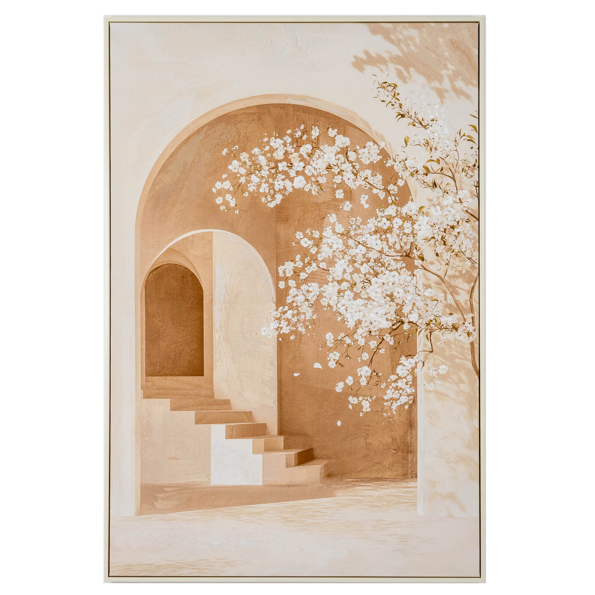 Elodie Milos Hand Painted Canvas in Frame