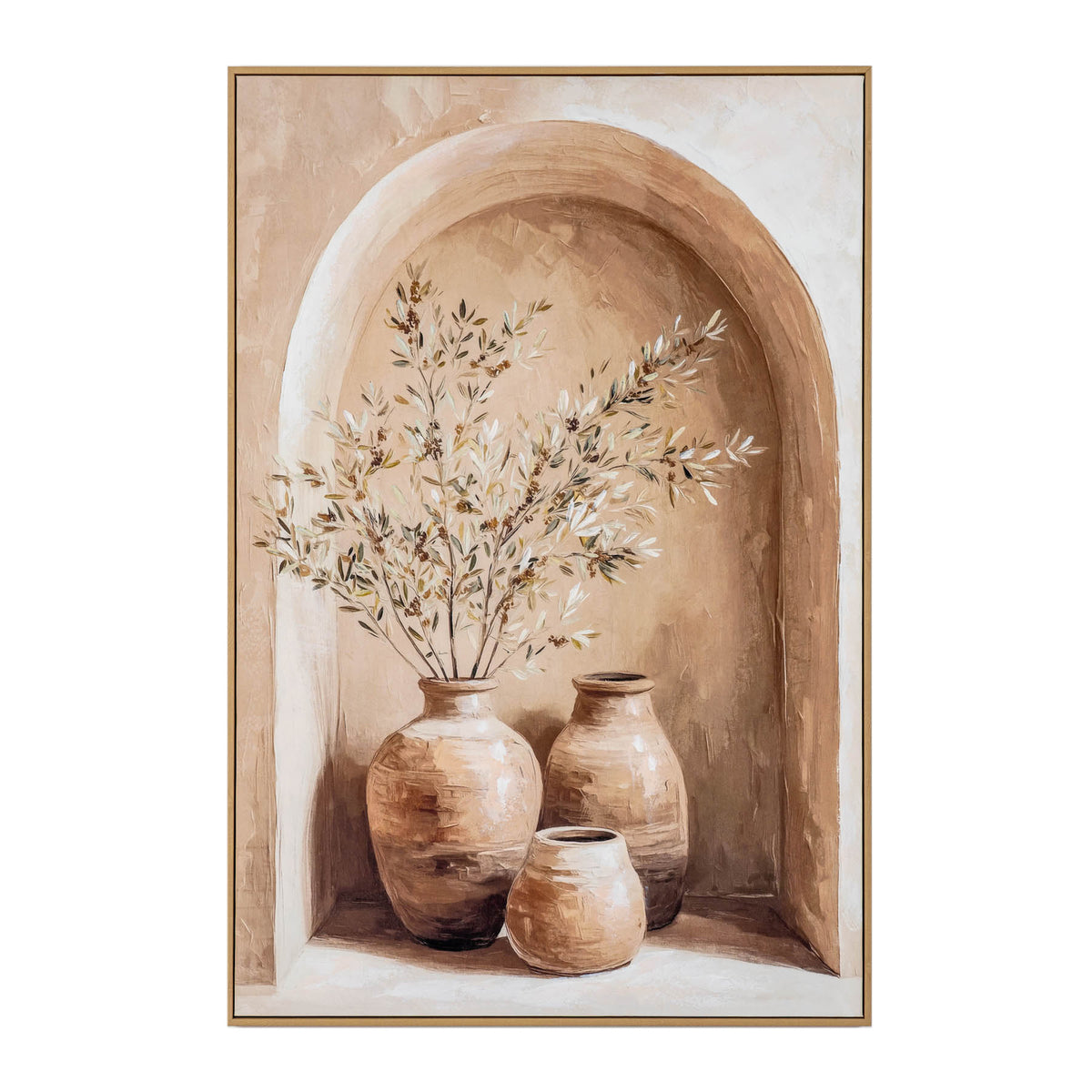 Isabelle Siena Hand Painted Canvas in Frame