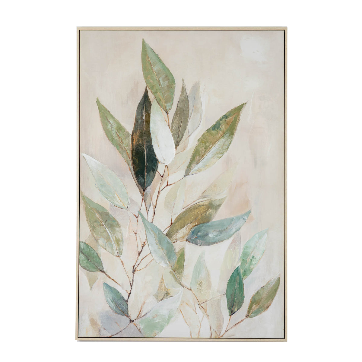 Manon Willow Shade Hand Painted Canvas in Frame