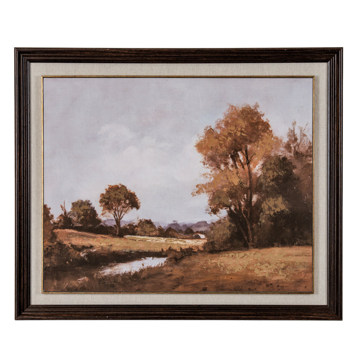 Isabelle Autumn Landscape Hand Painted Canvas in Classic Frame