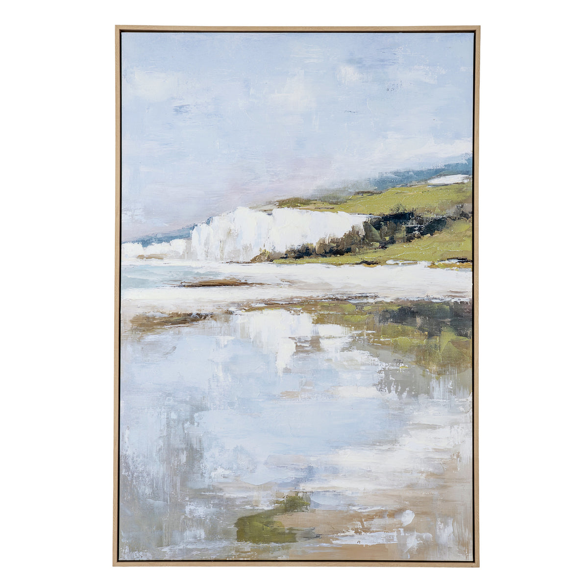 Celine Cliffside View Hand Painted Canvas in Frame