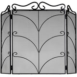 Amance Large Black Ornate Fire Screen