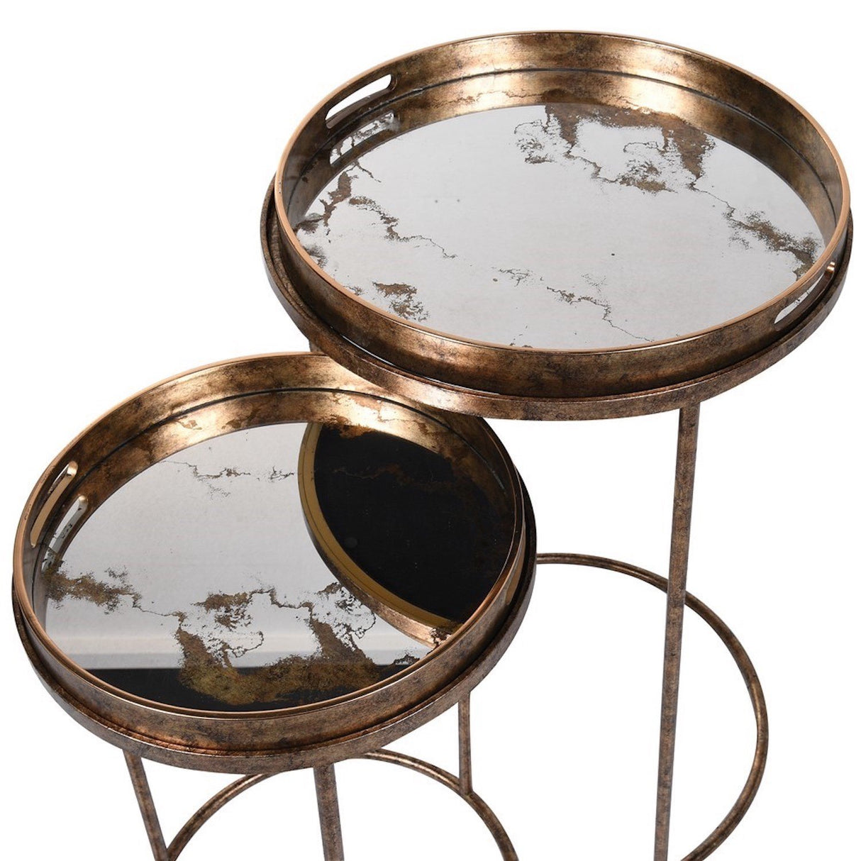 Isabeau Antique Brass Tray Tables