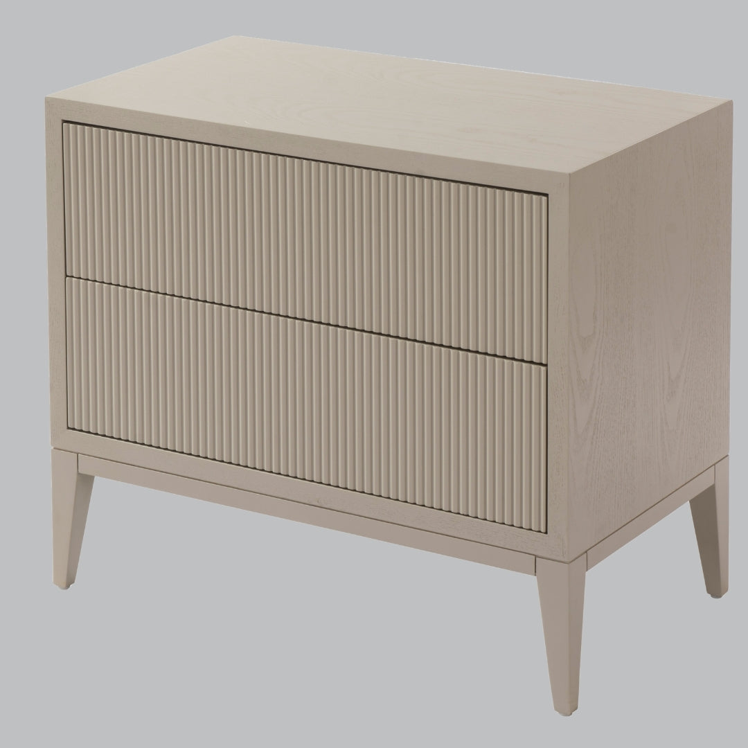 Celia Ceramic Grey Wide Bedside