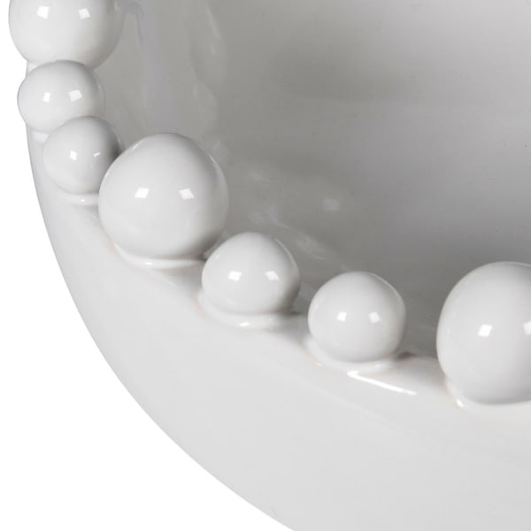 Athena White Bobble Edged Bowl