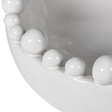 Athena White Bobble Edged Bowl