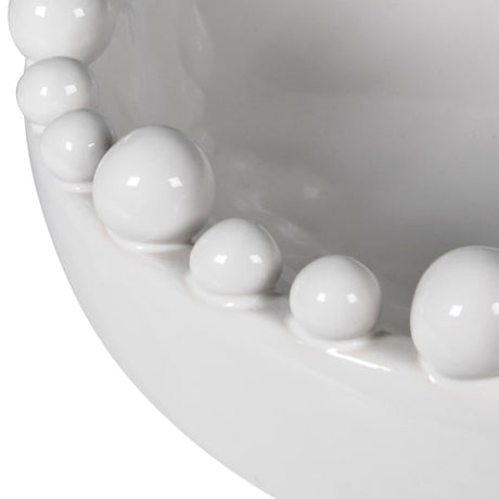 Athena White Bobble Edged Bowl