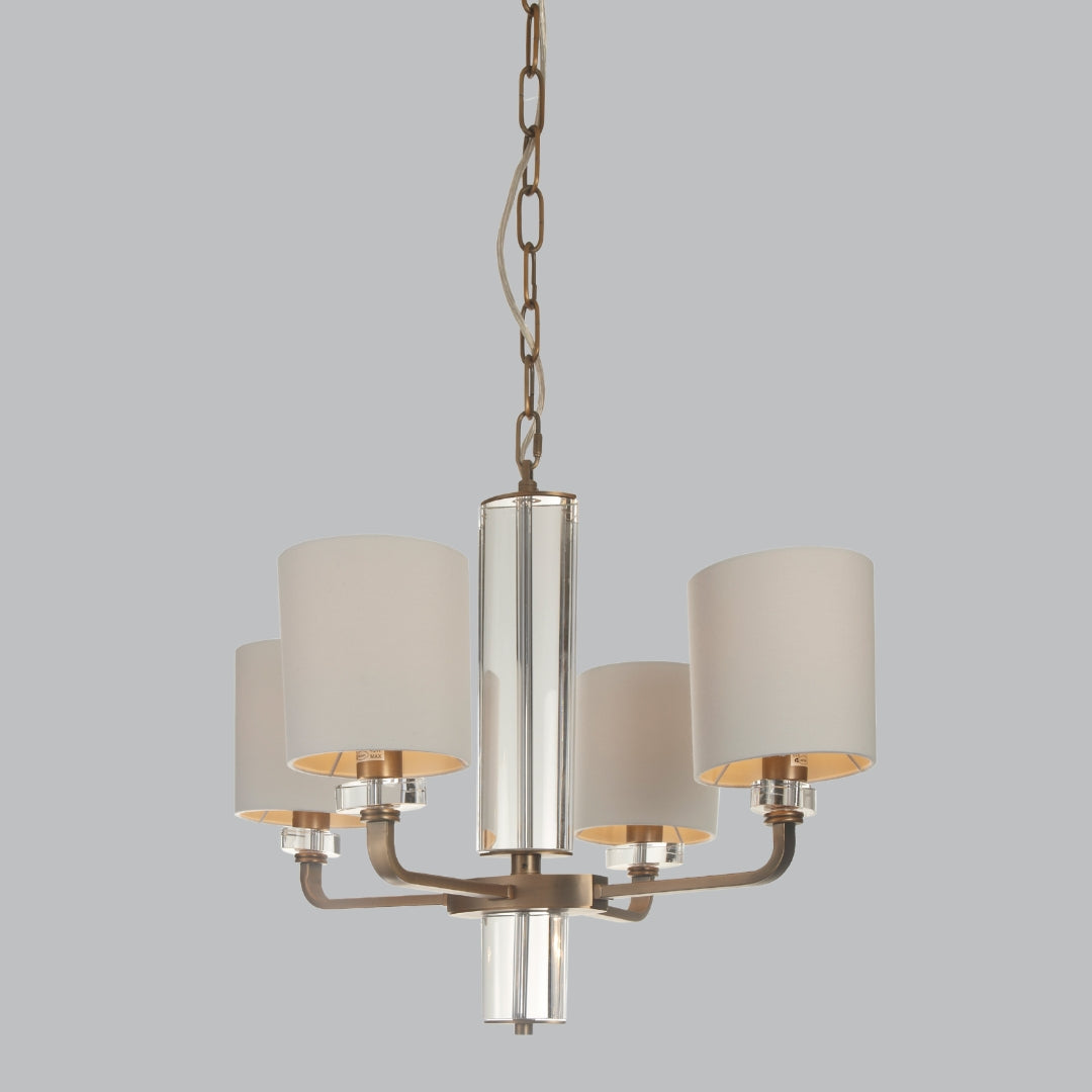 Yvonne Antique Brass Finish Chandelier
