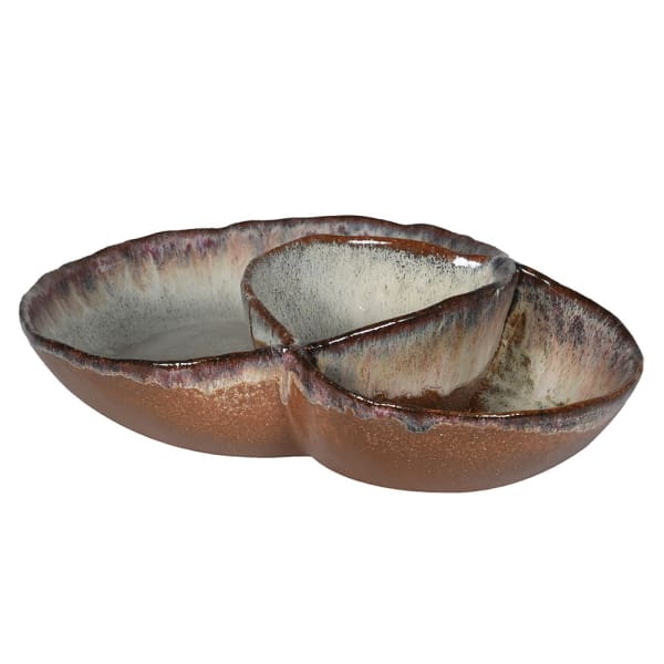 Chantal Brown Ombré Plate with Dip Pot