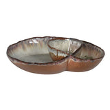 Chantal Brown Ombré Plate with Dip Pot