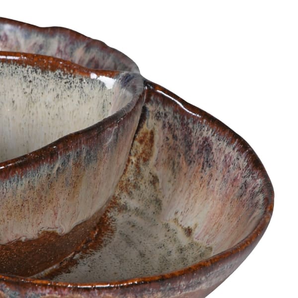 Chantal Brown Ombré Plate with Dip Pot