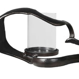 Camille Black Knotted Hand Forged Candle Holder
