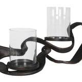 Camille Black Knotted Hand Forged Candle Holder