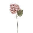 Camille Mauve Hydrangea Spray with Leaves