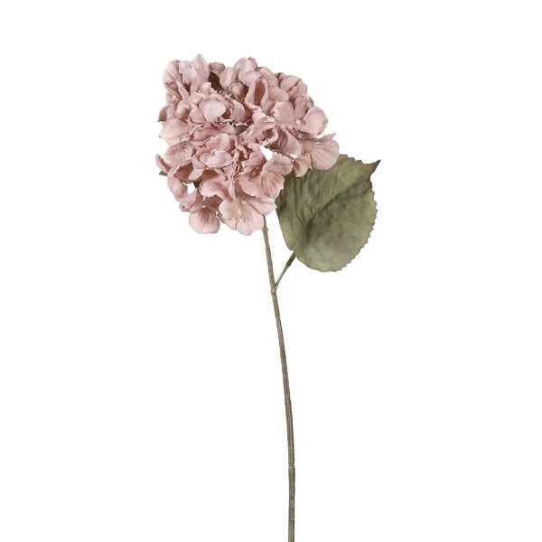 Camille Mauve Hydrangea Spray with Leaves