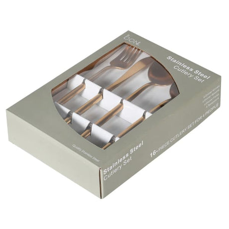 Chantal 16 Piece Gold Cutlery Set