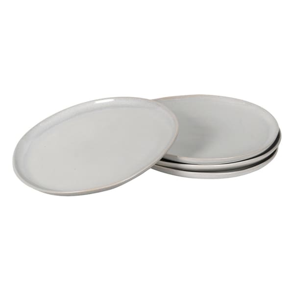 Chantal Set of 4 Cream Organic Shape Dinner Plates