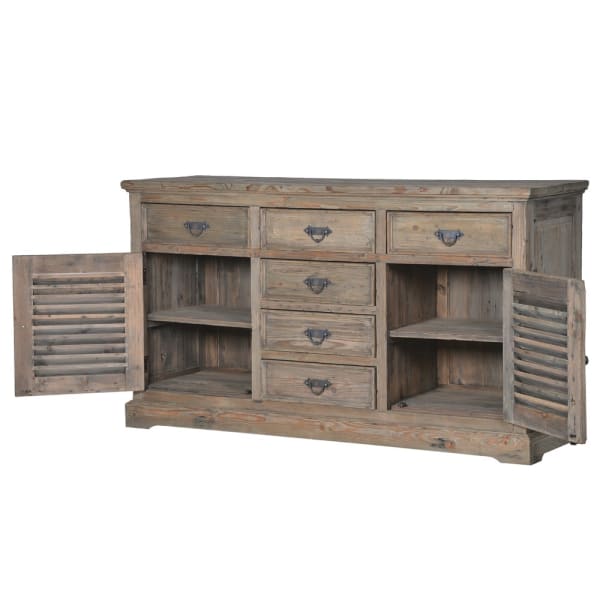 Colette Colonial Reclaimed Louvred Sideboard