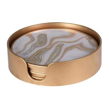 Cosette Set of 4 Gold Swirl Coasters