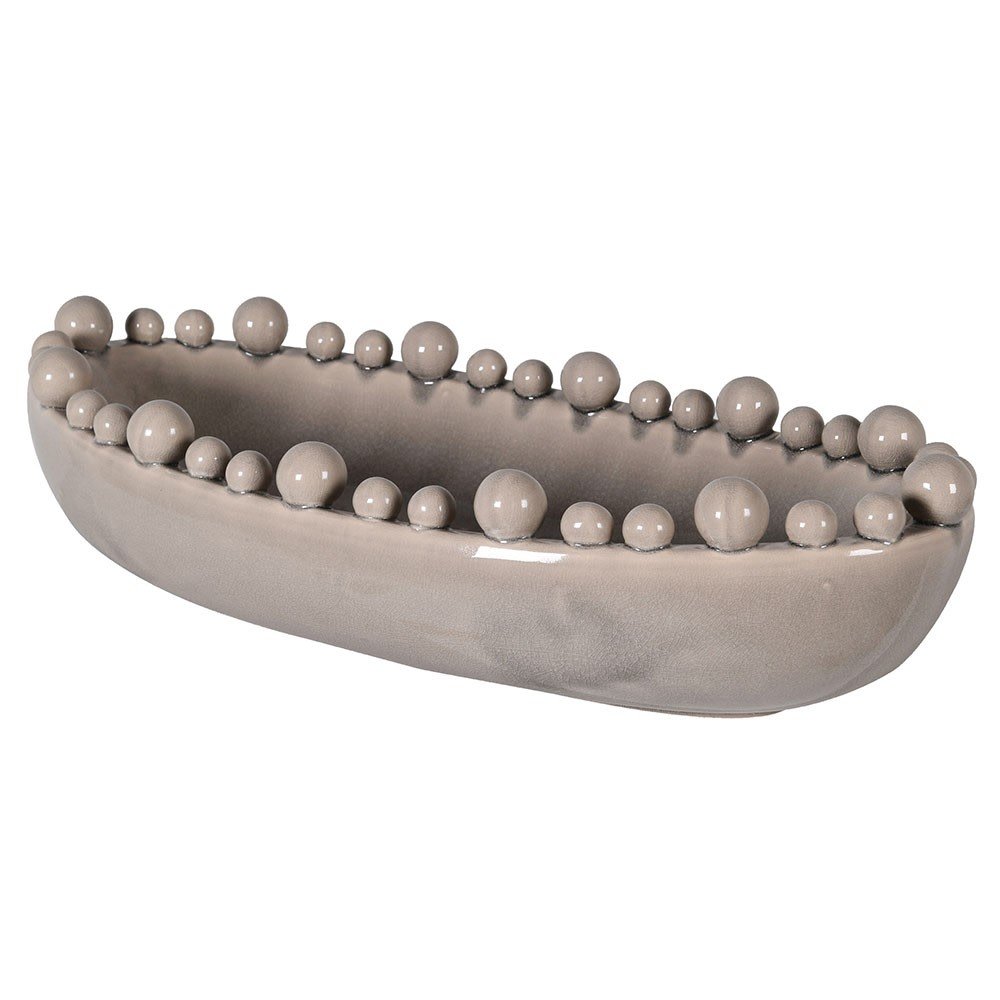 Camille Cream Oval Bobble Edged Bowl